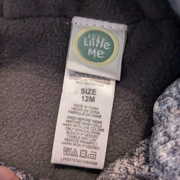 🍁2/$7🍁LITTLE ME Marled Grey Hooded Puffer Vest with Pockets - Picture 2 of 3